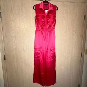 Forever 21 Hot Pink Cargo Jumpsuit